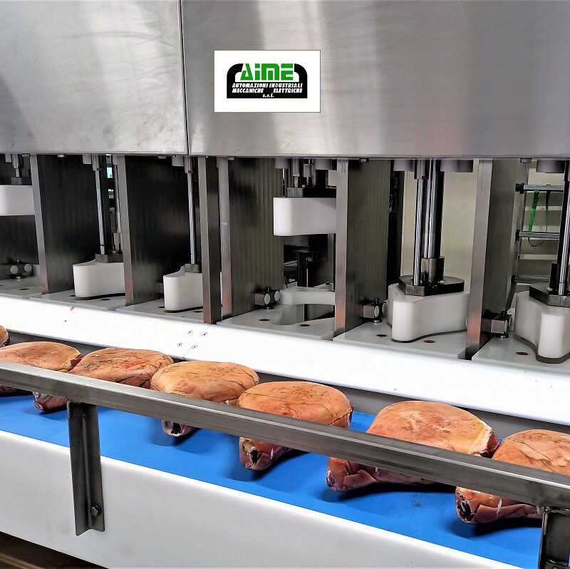 AIME SRL - “Tear-drop” ham press with automatic loading and unloading